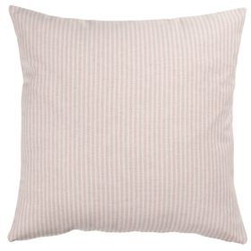 Woven Ticking Stripe Extra-Large Cushion in Rose Pink