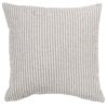 Woven Ticking Stripe Cushion in Dove Grey