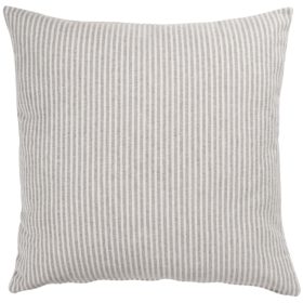 Woven Ticking Stripe Extra-Large Cushion in Dove Grey
