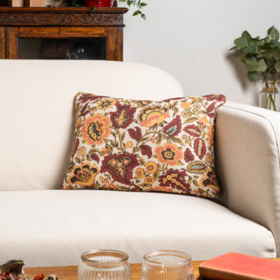 Autumn Chintz Tapestry Boudoir Cushion