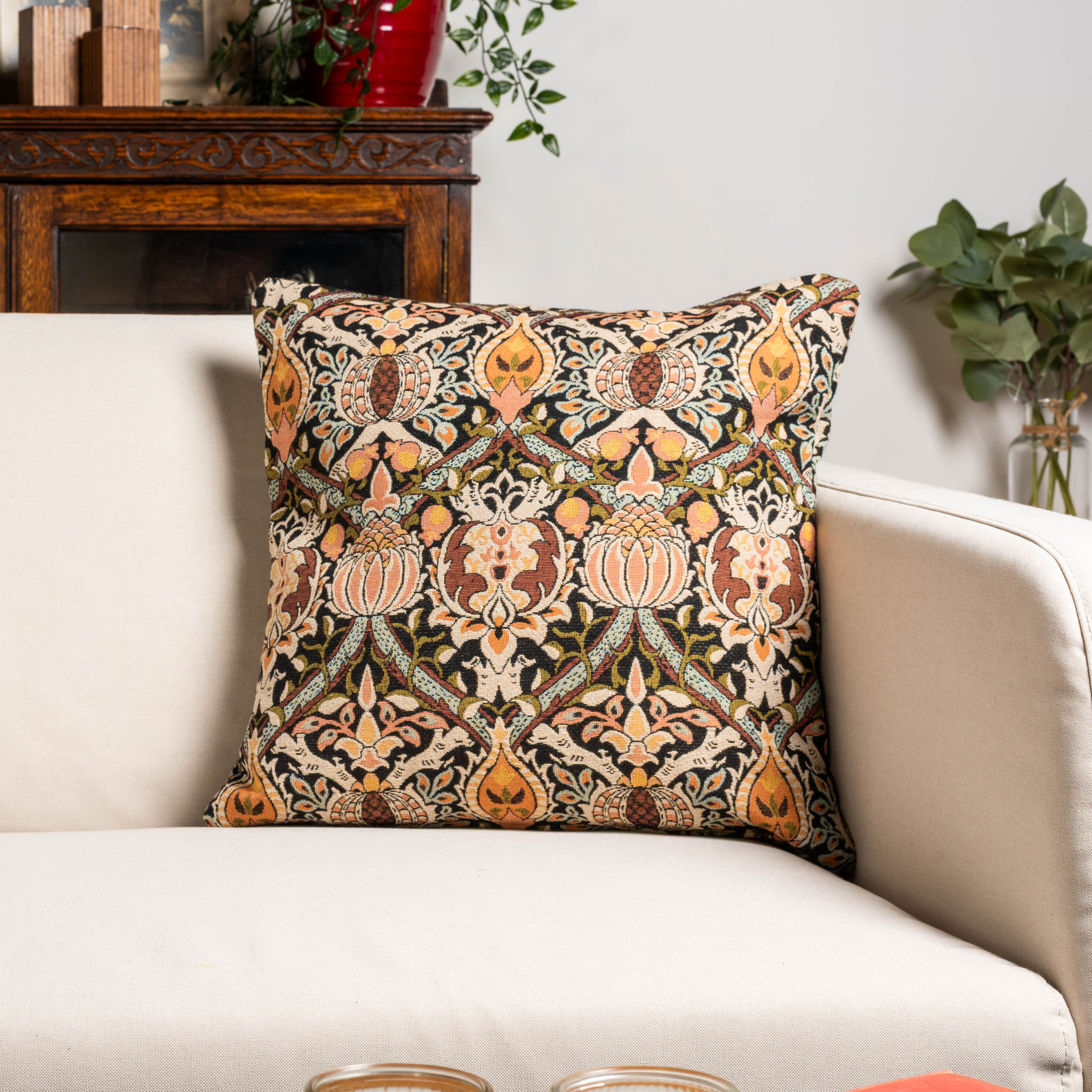 Pomegranate Damask Tapestry Cushion