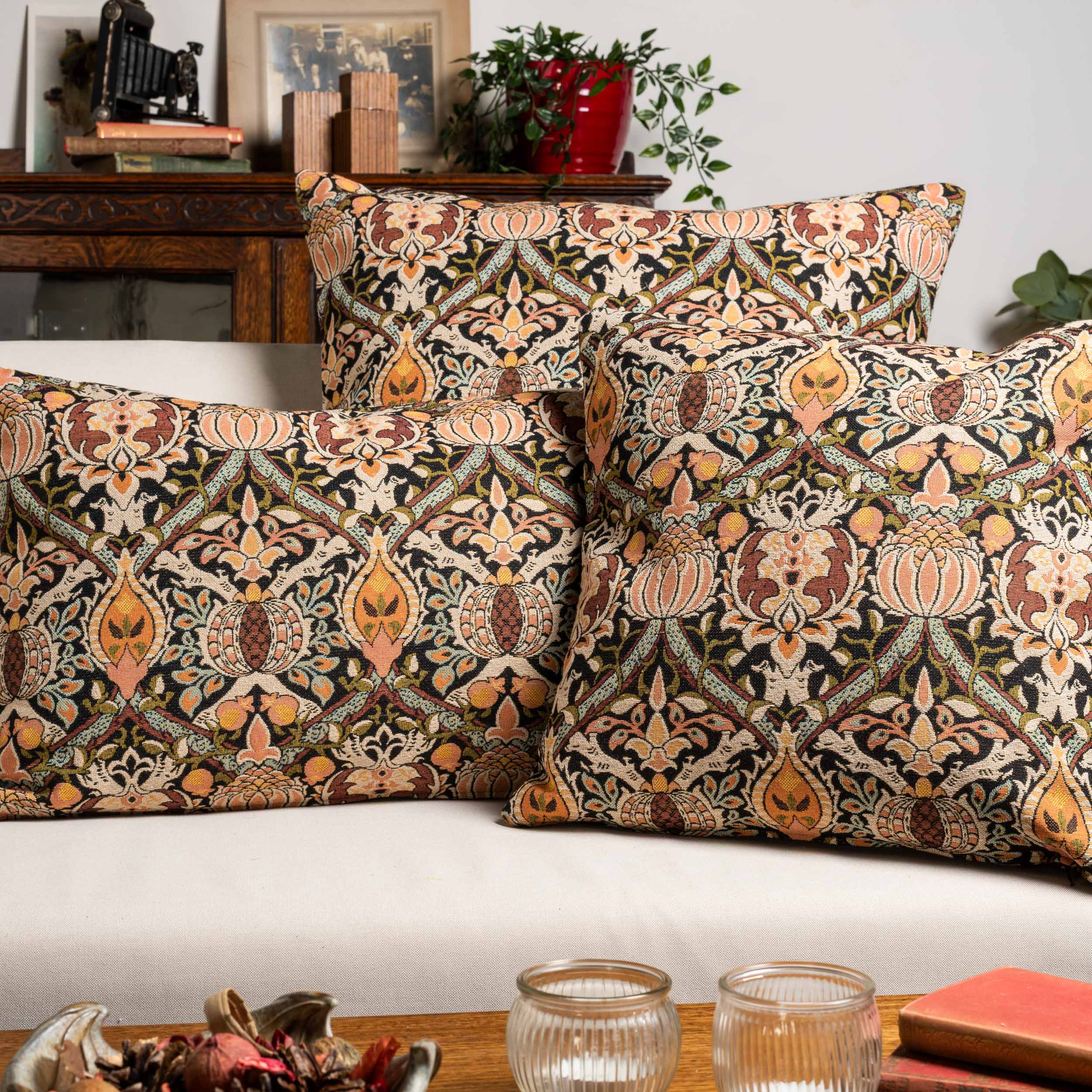 Pomegranate Damask Tapestry Extra-Large Cushion