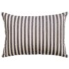 Wide-Width Nautical Ticking Stripe Boudoir Cushion in Grey