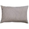 Wide-Width Nautical Ticking Stripe XL Rectangular Cushion in Grey
