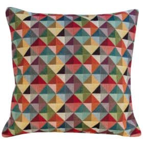 Triangle Harlequin Geometric Tapestry Cushion