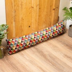 Triangle Harlequin Geometric Tapestry Draught Excluder