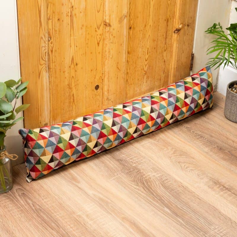 Triangle Harlequin Geometric Tapestry Draught Excluder