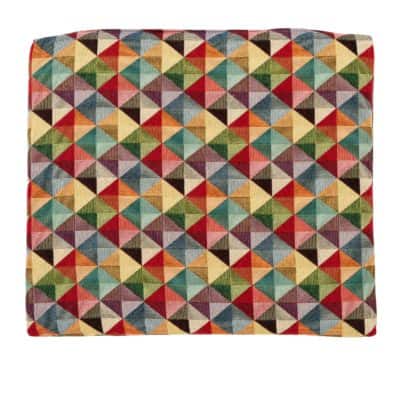 Triangle Harlequin Geometric Tapestry Firm Foam Seat Pad