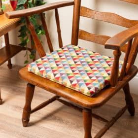 Triangle Harlequin Geometric Tapestry Firm Foam Seat Pad