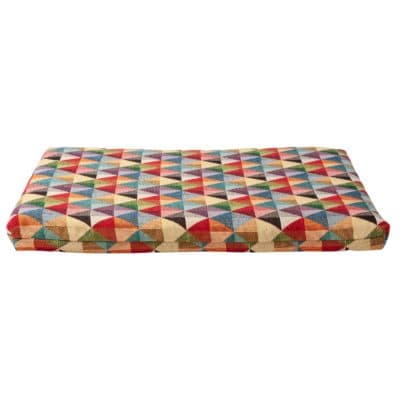 Triangle Harlequin Geometric Tapestry Firm Foam Seat Pad