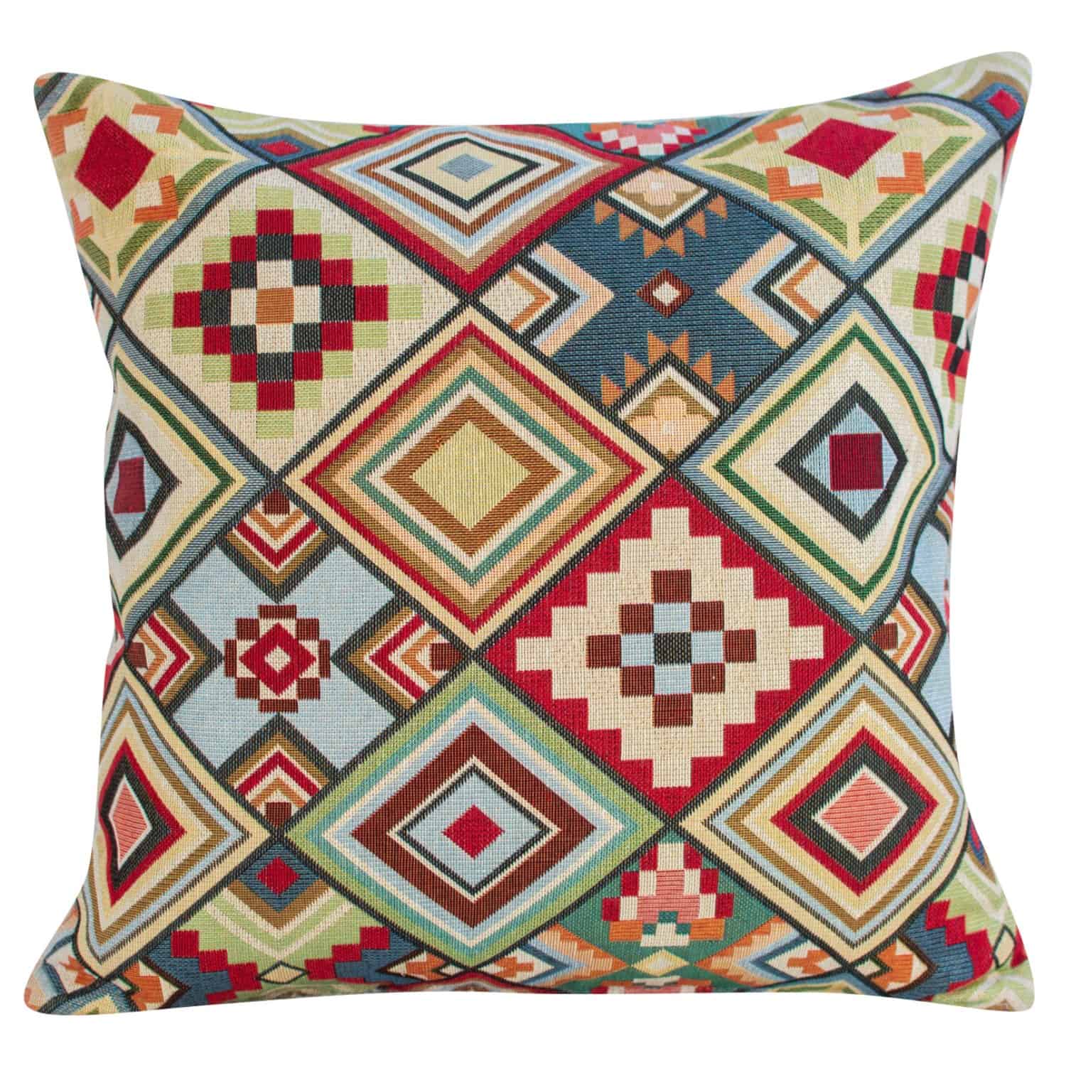 Aztec Geometric Tapestry Cushion - Linen Loft