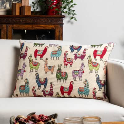 Llama Tapestry XL Rectangular Cushion