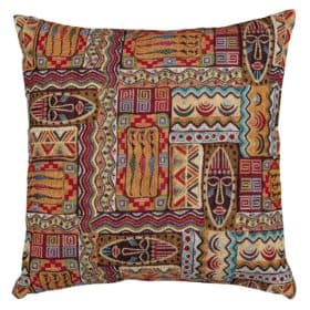 African Mask Tapestry Cushion