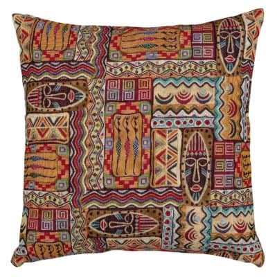 African Mask Cushion