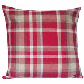 Tartan Check XL Cushion in Red