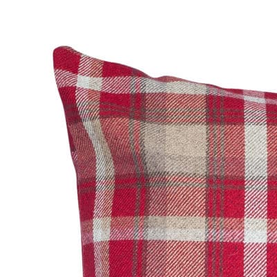Tartan Check XL Cushion in Red