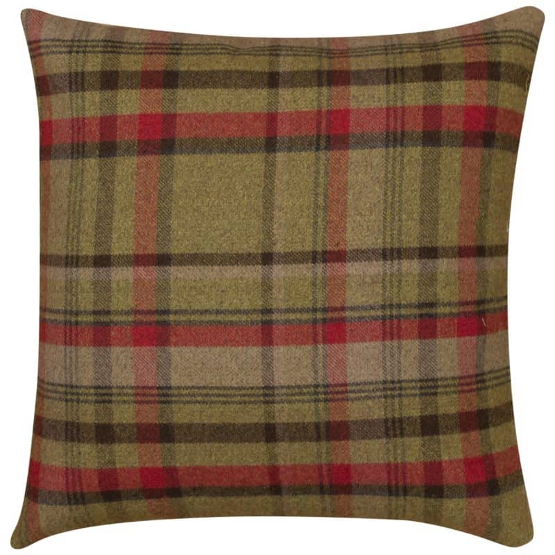 Tartan Check XL Cushion in Red and Green