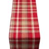 Tartan Check Table Runner in Red