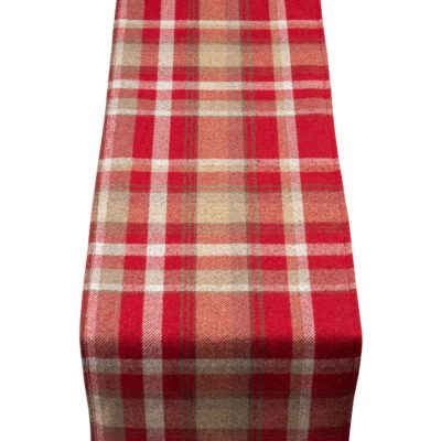 Tartan Check Table Runner in Red