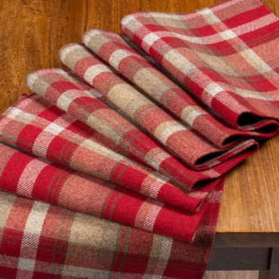 Tartan Check Table Runner in Red