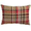Tartan Check Boudoir Cushion in Red and Green