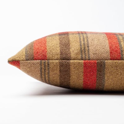 Tartan Check Boudoir Cushion in Red and Green