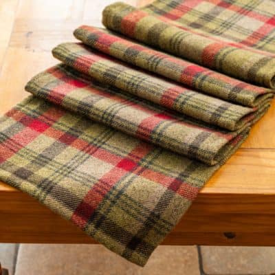 Tartan Check Table Runner in Red and Green