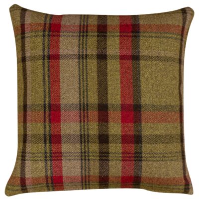 Tartan Check Cushion in Red and Green