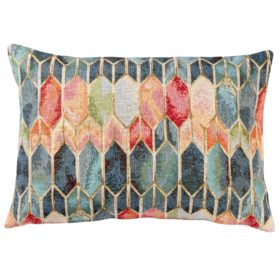 Venice Stained Glass Style Tapestry Boudoir Cushion