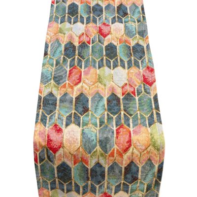 Venice Stained Glass Style Tapestry Table Runner