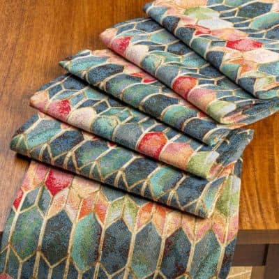 Venice Stained Glass Style Tapestry Table Runner