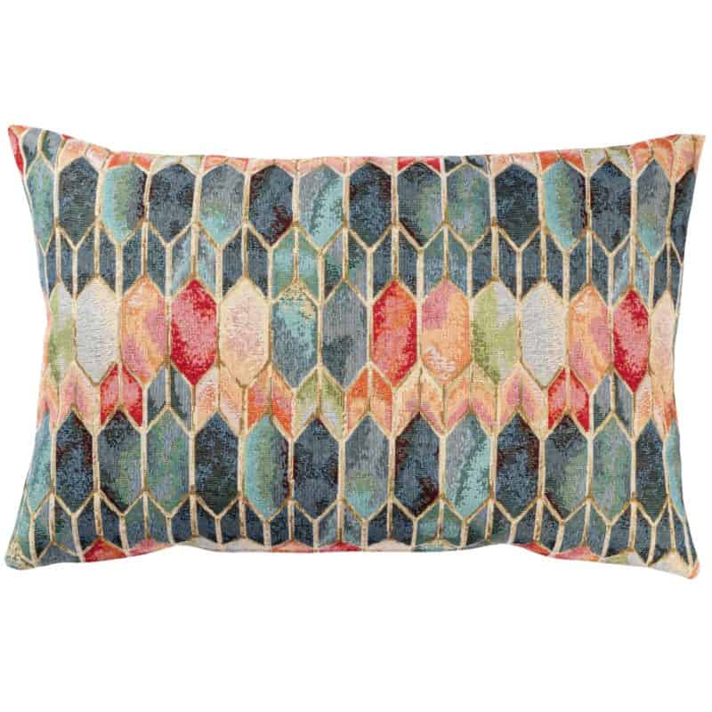 Venice Stained Glass Style Tapestry XL Rectangular Cushion