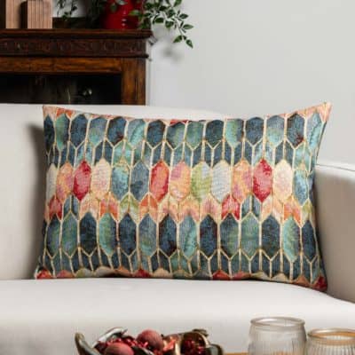 Venice Stained Glass Style Tapestry XL Rectangular Cushion