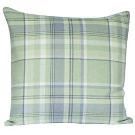 Tartan Check Cushion in Sage Green