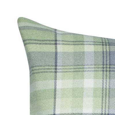 Tartan Check Cushion in Sage Green