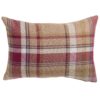 Tartan Check Boudoir Cushion in Heather and Green