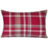 Tartan Check XL Rectangular Cushion in Red