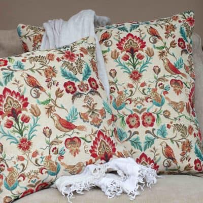 XL Morris Style Bird Garden Tapestry Cushion