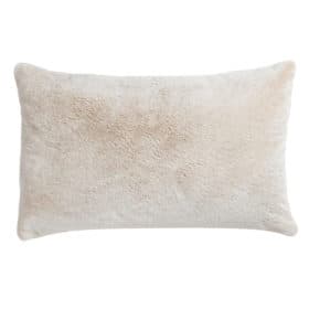 Deluxe Faux Fur XL Rectangular Cushion in Natural