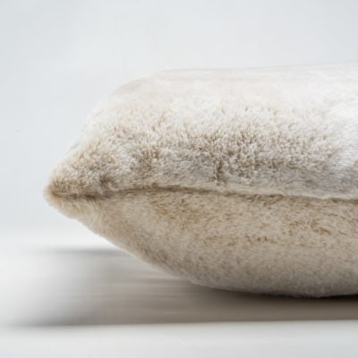 Deluxe Faux Fur XL Rectangular Cushion in Natural