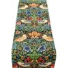 William Morris Strawberry Thief Tapestry Table Runner in Black