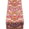 William Morris Strawberry Thief Tapestry Table Runner in Red