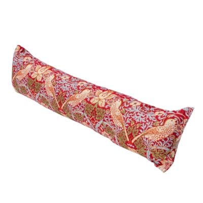 William Morris Strawberry Thief Tapestry Draught Excluder in Red