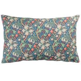 William Morris Golden Lily XL Rectangular Cushion in Sapphire Blue