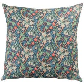 William Morris Golden Lily Extra-Large Cushion in Sapphire Blue