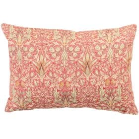 William Morris Snakeshead Boudoir Cushion in Red