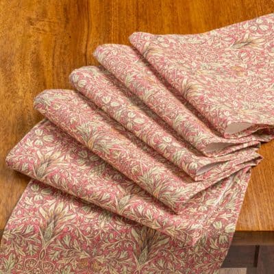 William Morris Snakeshead Table Runner in Red