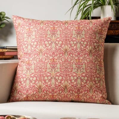 William Morris Snakeshead Extra-Large Cushion in Red