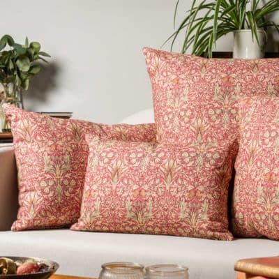 William Morris Snakeshead Extra-Large Cushion in Red