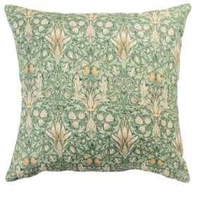 William Morris Snakeshead Cushion in Green